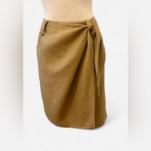 Weekend by Max Mara 100% Linen Wrap Skirt